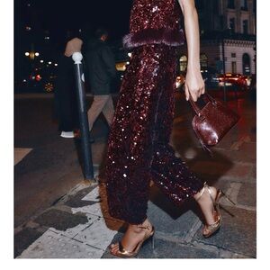 Zara Sequin Barrel Pants